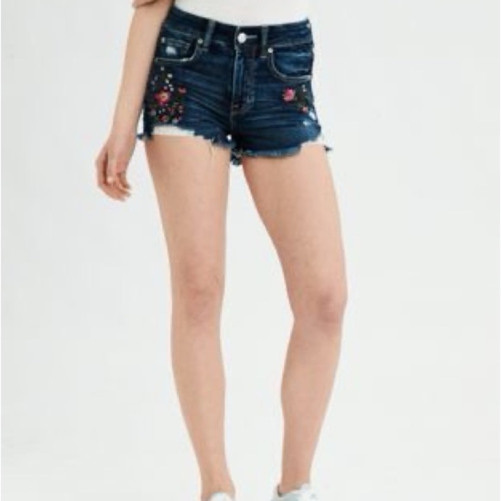 American Eagle Outfitters Hi-Rise Shortie Denim Shorts, Size 16